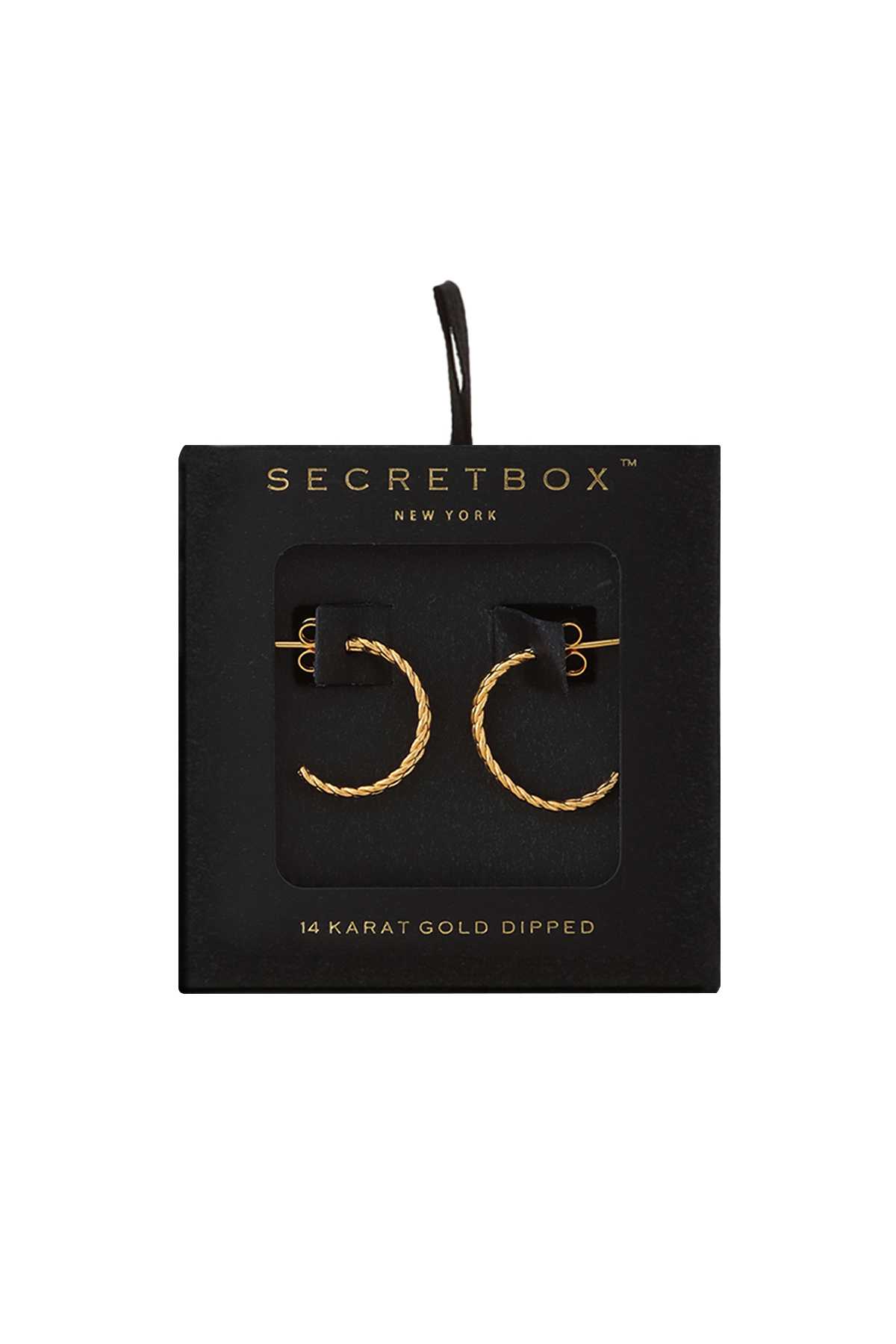 GOLD DIPPED ROPE CHAINED DOUBLE HOOK EARRING