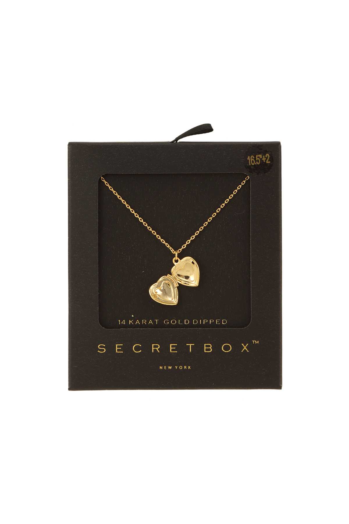 Gold Dipped Heart Locket Necklace