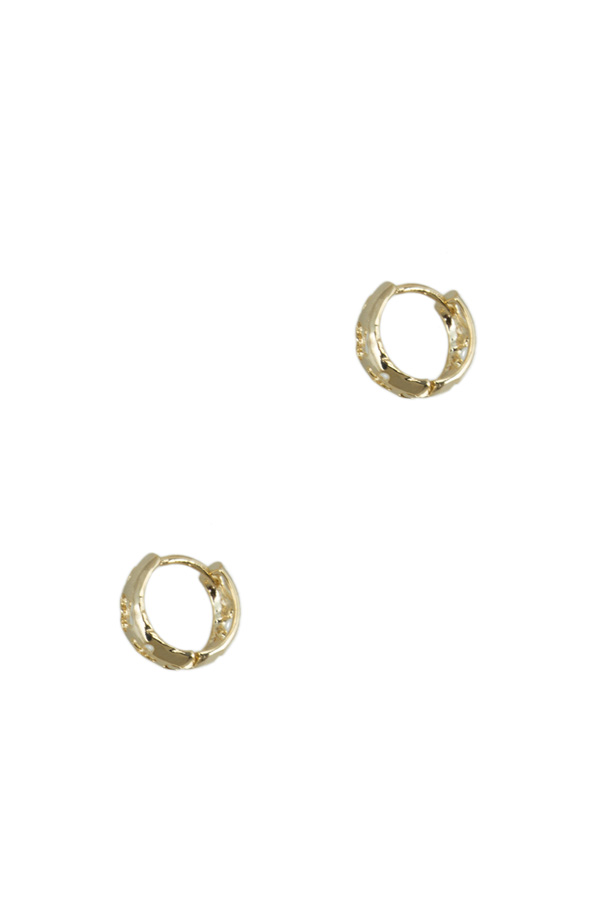 Moon and Star Cut-out Huggie Earring