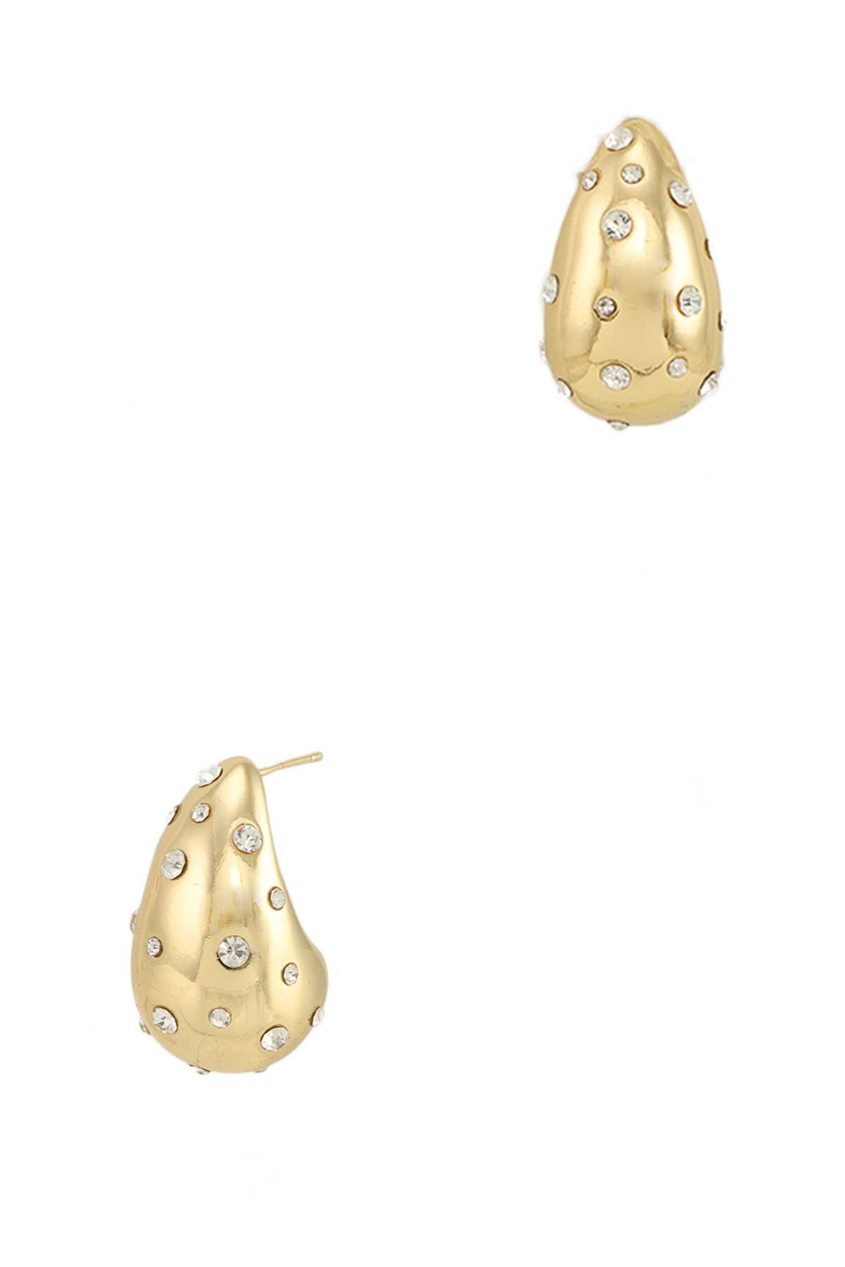 Metal Tear and Cubic Earring