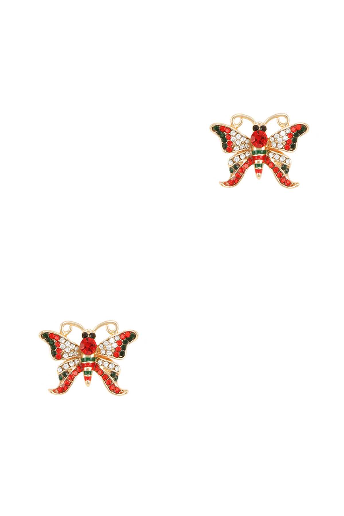 Crystal Butterfly Stud Earring