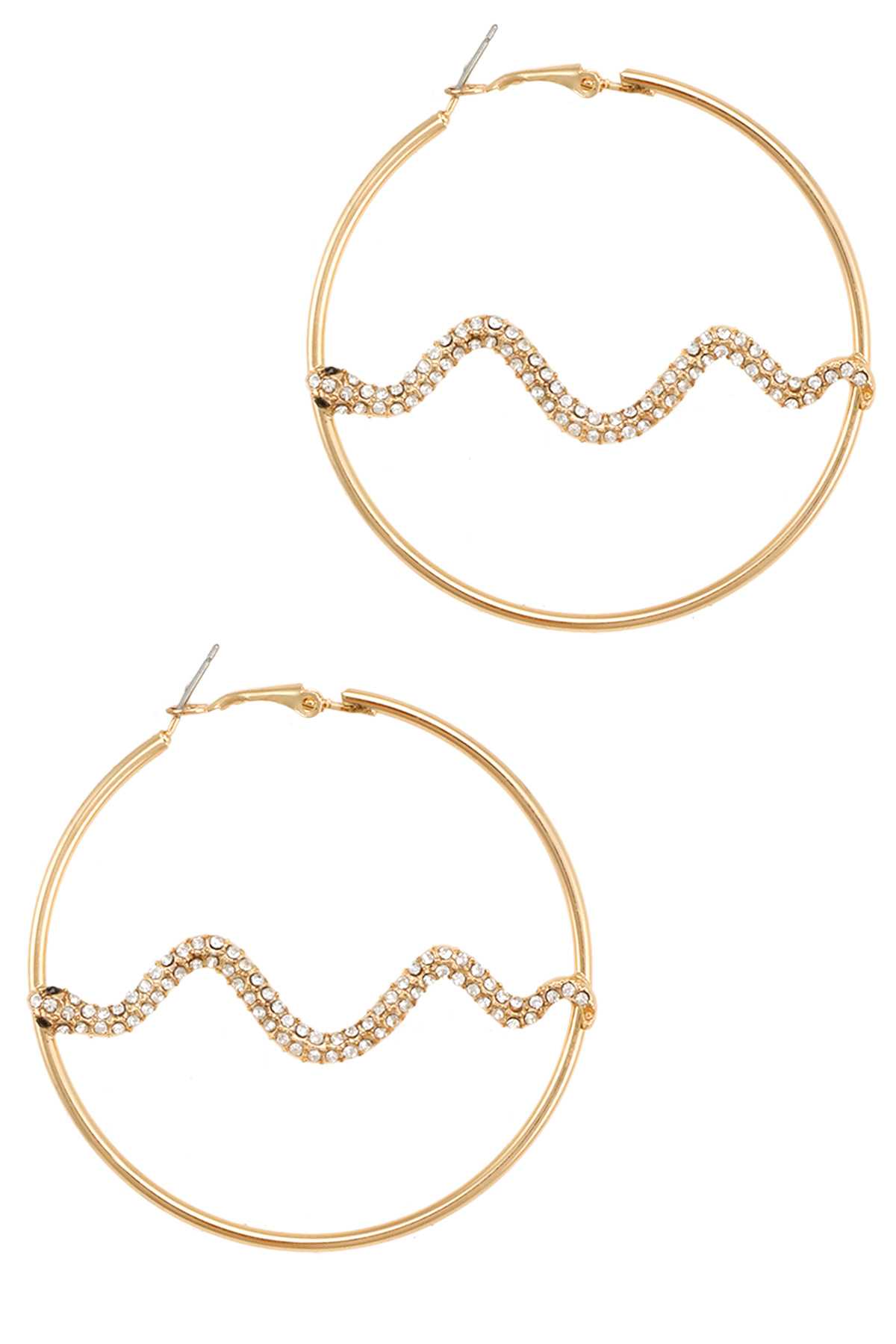 60mm Snake Attached Hoop Earring