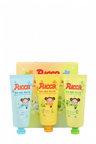 PUCCA PERFUME HAND CREAM 3PC SET, WHITE TEA, FOREST, BERGAMOT , MADE IN KOREA