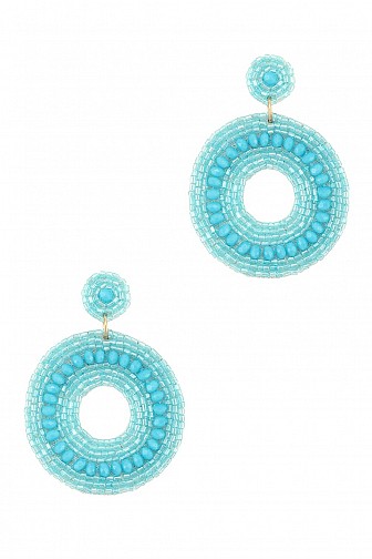 CIRCLE BEADS DANGLE EARRING