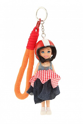 HELMET  DOLL CHARM KEY CHAIN