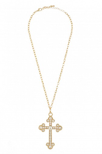 BUDDED CROSS NECKLACE