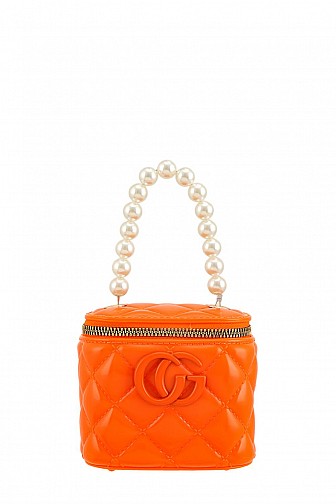 SMALL JELLY BAG WITH PEARL HANDLE AND CG CHARM