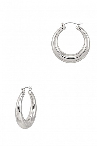 30MM METAL CIRCLE HOOP EARRING