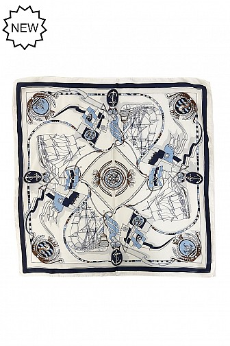 SQUARE PIRATE SHIP PRINT BANDANA SCARF