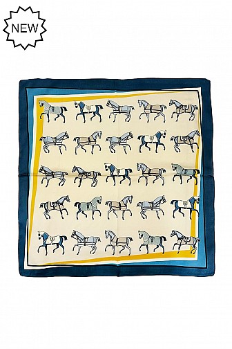 SQUARE MULTIPLE HORSE PRINT BANDANA SCARF