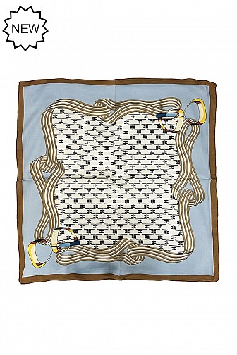 SQUARE ABSTRACT GRAPHIC PRINT BANDANA SCARF