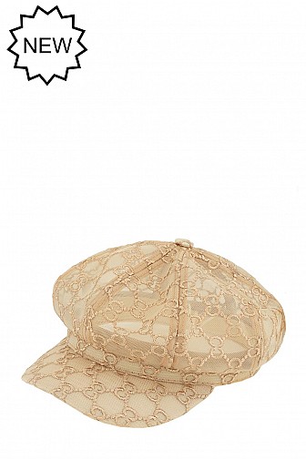 CUFF LINKED CLEAR NEWSBOY HAT