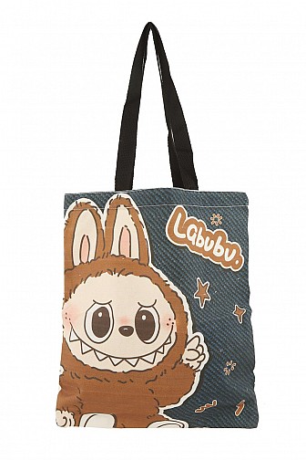 Blue Cartoon Tote Bag