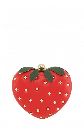 Heart Shaped Strawberry Clutch Bag