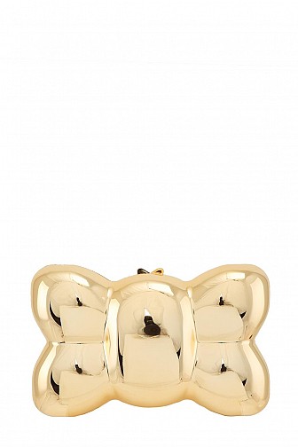 METAL BOWTIE SHAPED CLUTCH BAG