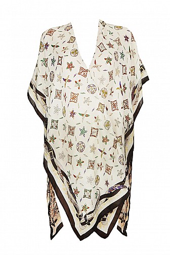 Lightweight Multi Floral Shape Poncho