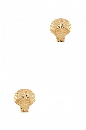 SEASHELL METAL STUD EARRING