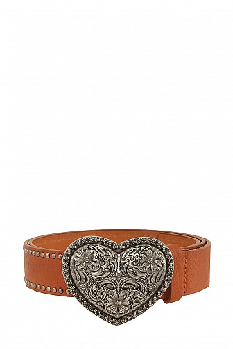 WESTERN FLORAL HEART BUCKLE BELT