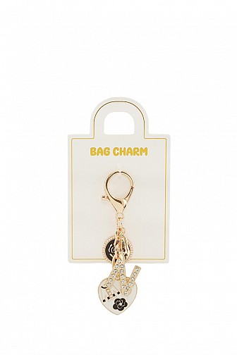 MULTI METAL FLORAL ''N'' BAG CHARM