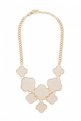MULTI CLOVER LINKED PENDANT NECKLACE
