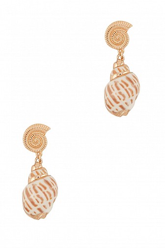Drop Ocean Sea Shell Conch Earring