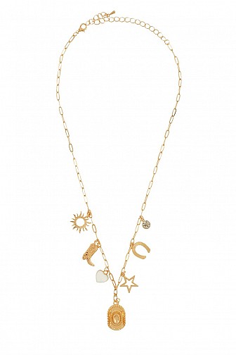 Multi Western Charm Pendant Necklace