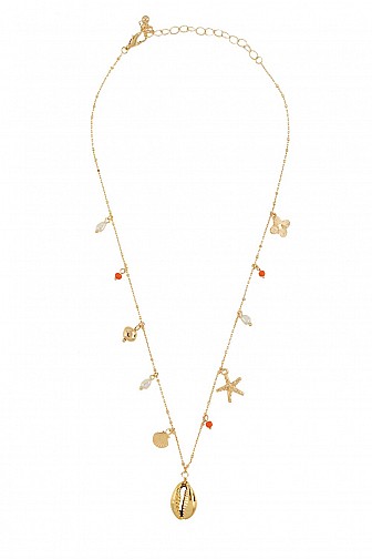 Multi Ocean Charm Pendant Necklace 