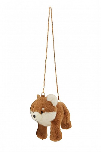 FURRY ANIMAL SHAPE CROSSBODY BAG