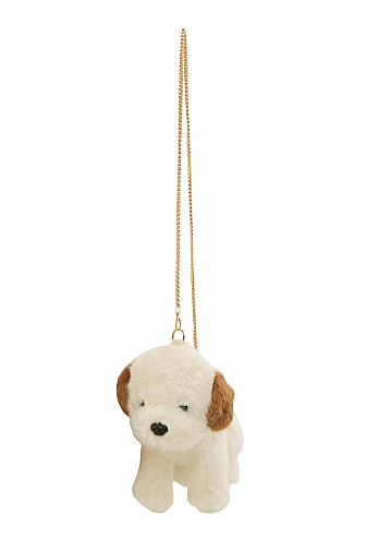 FURRY DOG SHAPE CROSSBODY BAG