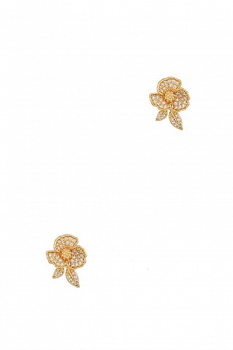 Rhinestone Flower Stud Earring