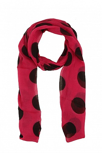 POLKA DOT SOFT CHIFFON LONG SCARF