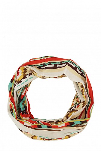 AZTEC DESIGN PRINT INFINITY SCARF