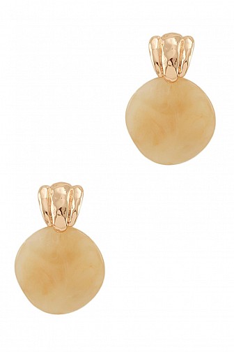 CIRCLE CRYSTAL DROP STUD EARRING