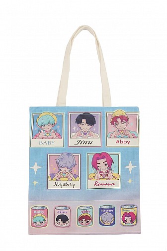 1 DZ K-POP CARTOON CANVAS TOTE BAG