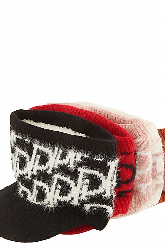 DESIGNER INSPIRED KNITTED VISOR BEANIE