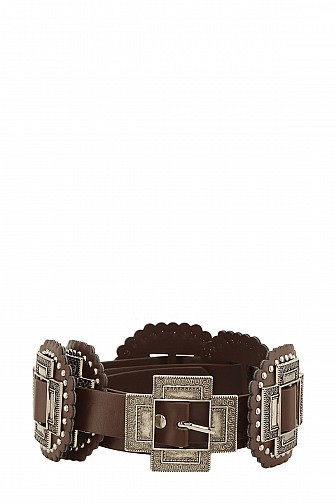 WESTERN LEATHER BOHO WIDE BELT