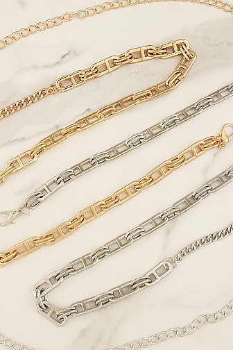 BOLD MARINER LINK MIXED METAL CHAIN BELT