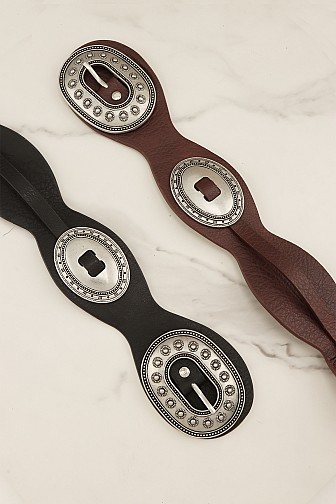 WESTERN CONCHO STYLE WIDE WAIST BELT