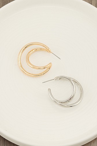 DOUBLE HOOP EARRING