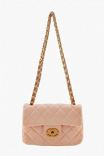 DIAMOND QUILTED LOGO CROSSBODY BAG