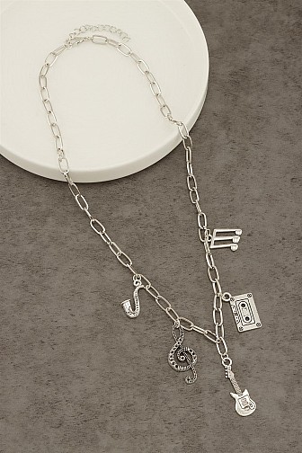 RETRO MUSICAL ICON CHARM NECKLACE