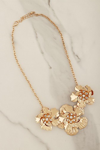 GOLDEN BLOSSOM TRIO NECKLACE