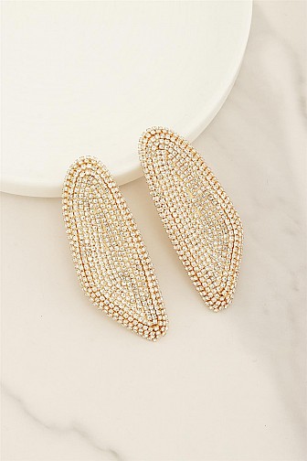 DAZZLING PAVE WING DROP EARRING
