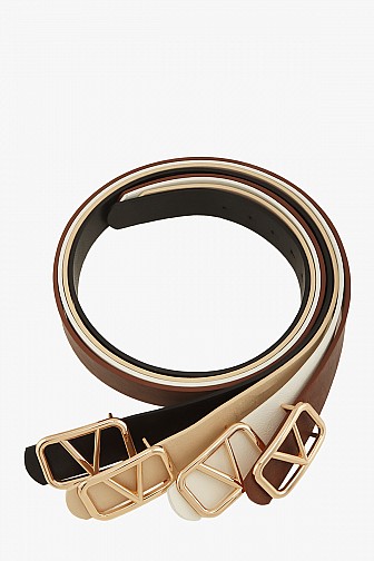 SLEEK V-BUCKLE PU LEATHER BELT