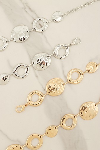 ARTISAN HAMMERED DISC CHAIN BELT