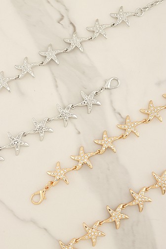 DAZZLING STARFISH LINK CHAIN BELT