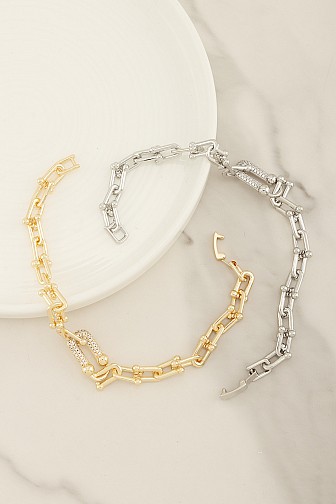 INDUSTRIAL PAVE LINK BRACELET