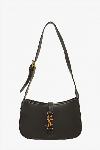 SLEEK MONOGRAM CRESCENT BAG