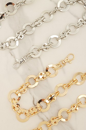 LUXE INTERLOCKING CIRCLE CHAIN BELT