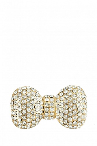 Rhinestone Pave Ribbon Pin